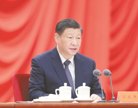 　　1月8日，中共中央总书记、国家主席、中央军委主席习近平在中国共产党第二十届中央纪律检查委员会第三次全体会议上发表重要讲话。
　　                   新华社记者 鞠鹏 摄